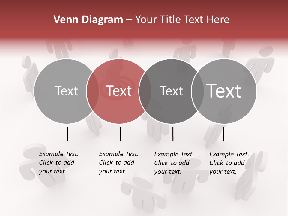 A Group Of People Standing In Front Of A Red Target PowerPoint Template