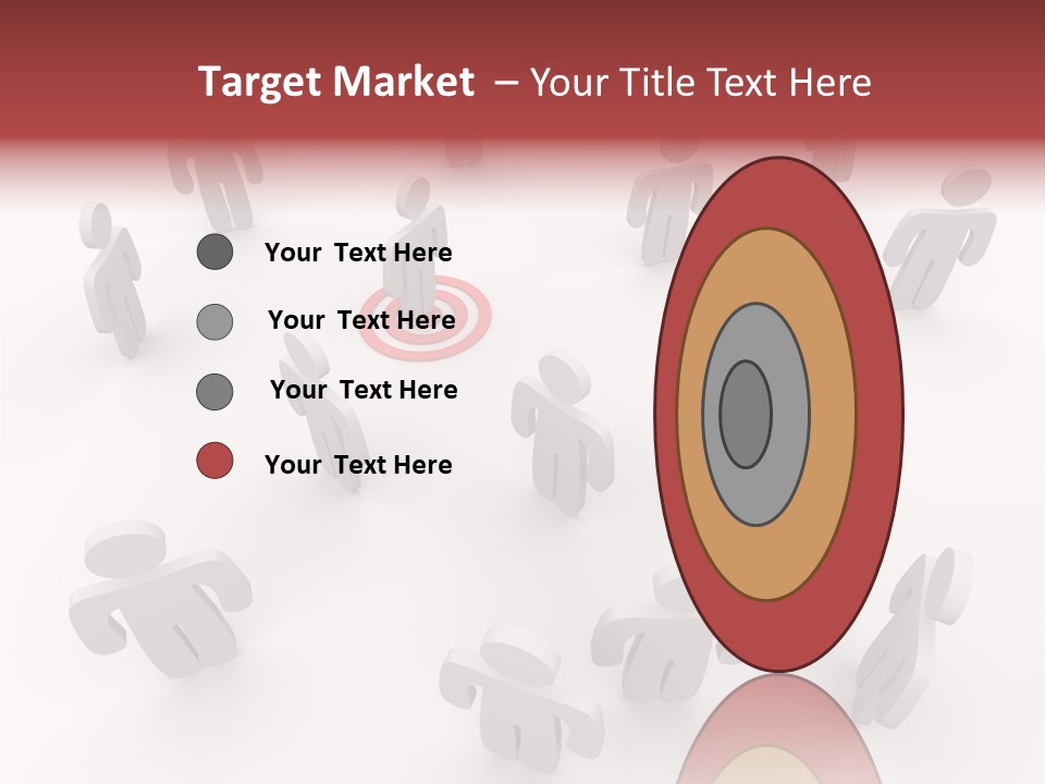 A Group Of People Standing In Front Of A Red Target PowerPoint Template