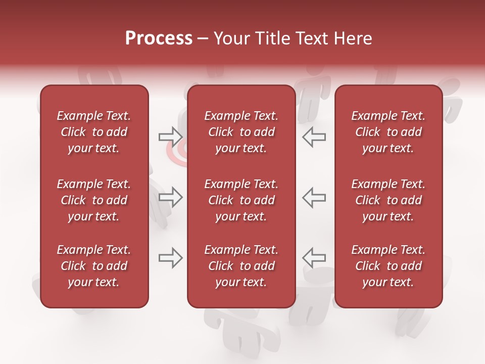 A Group Of People Standing In Front Of A Red Target PowerPoint Template