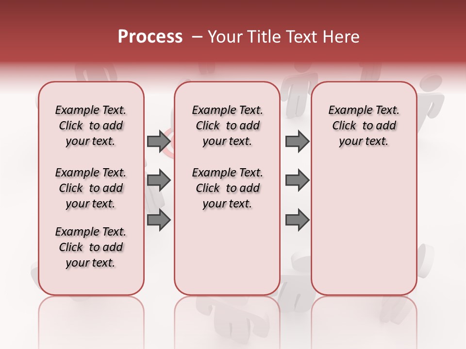 A Group Of People Standing In Front Of A Red Target PowerPoint Template