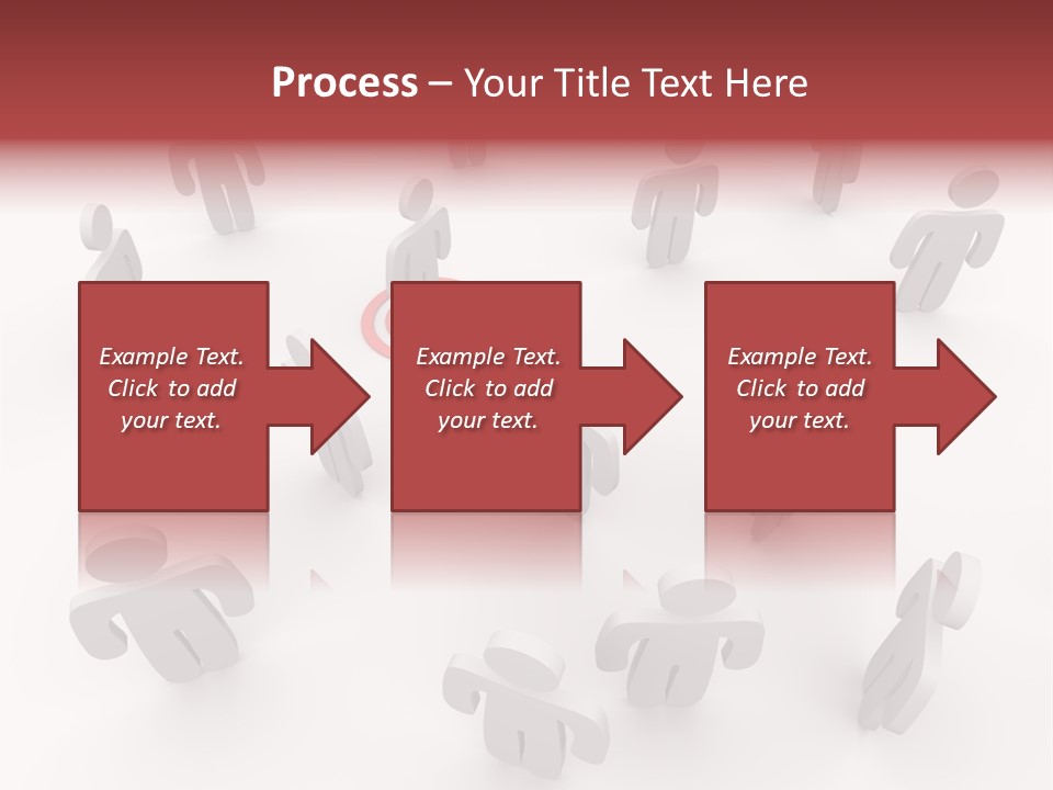 A Group Of People Standing In Front Of A Red Target PowerPoint Template