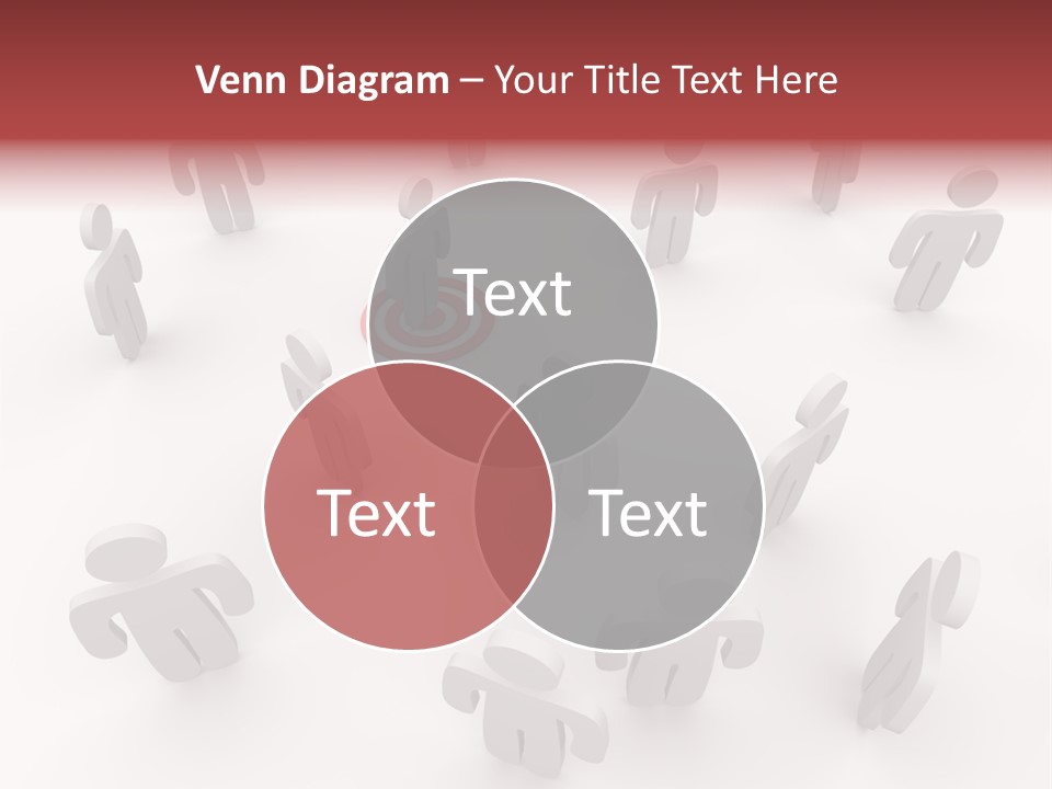 A Group Of People Standing In Front Of A Red Target PowerPoint Template