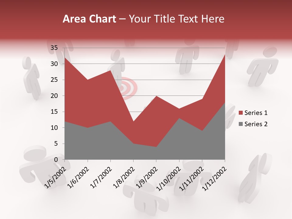 A Group Of People Standing In Front Of A Red Target PowerPoint Template