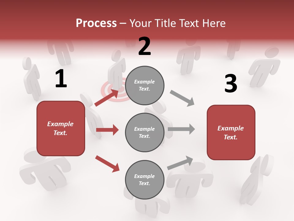 A Group Of People Standing In Front Of A Red Target PowerPoint Template