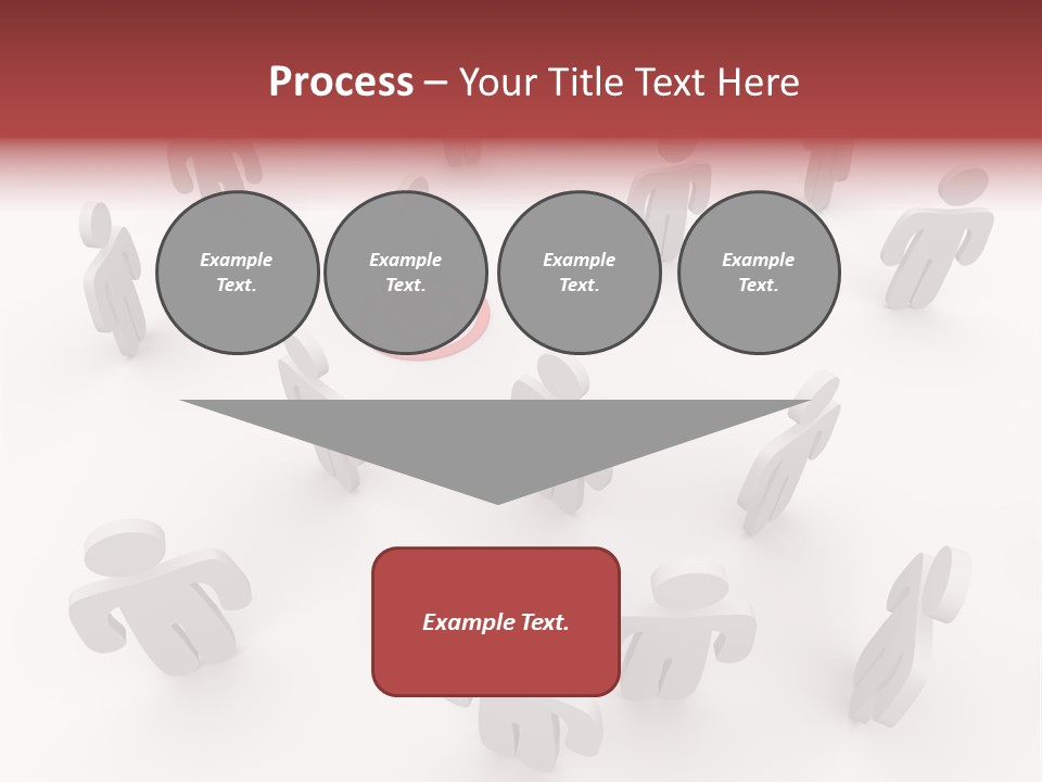 A Group Of People Standing In Front Of A Red Target PowerPoint Template