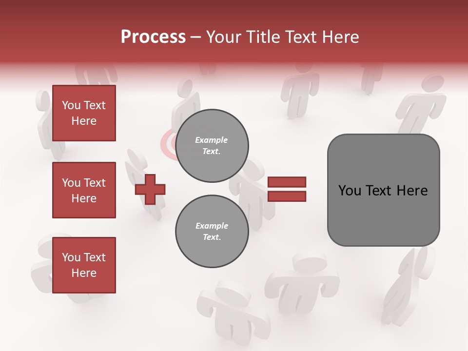 A Group Of People Standing In Front Of A Red Target PowerPoint Template