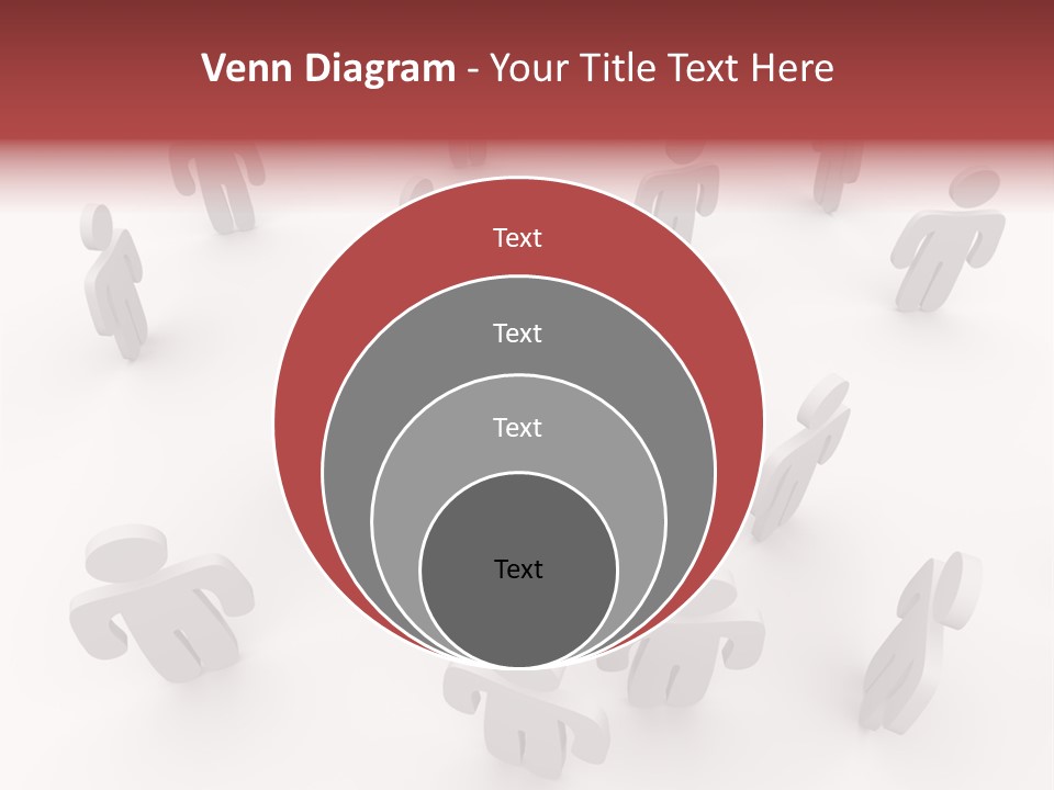 A Group Of People Standing In Front Of A Red Target PowerPoint Template