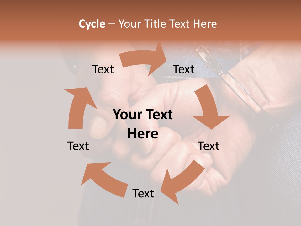 Handcuffs - Symbol For Crime PowerPoint Template