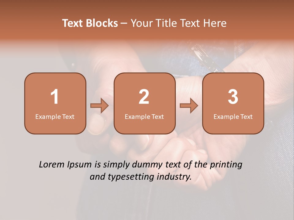 Handcuffs - Symbol For Crime PowerPoint Template