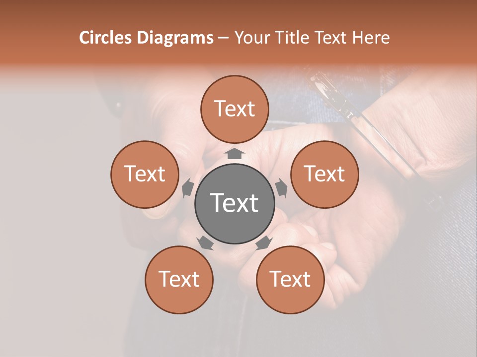 Handcuffs - Symbol For Crime PowerPoint Template