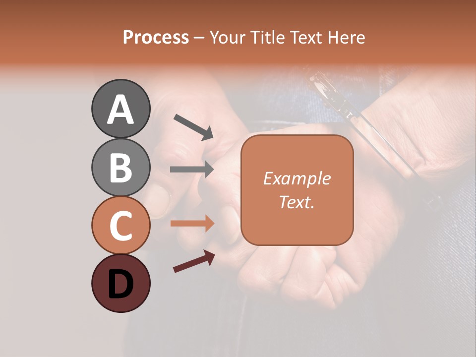 Handcuffs - Symbol For Crime PowerPoint Template