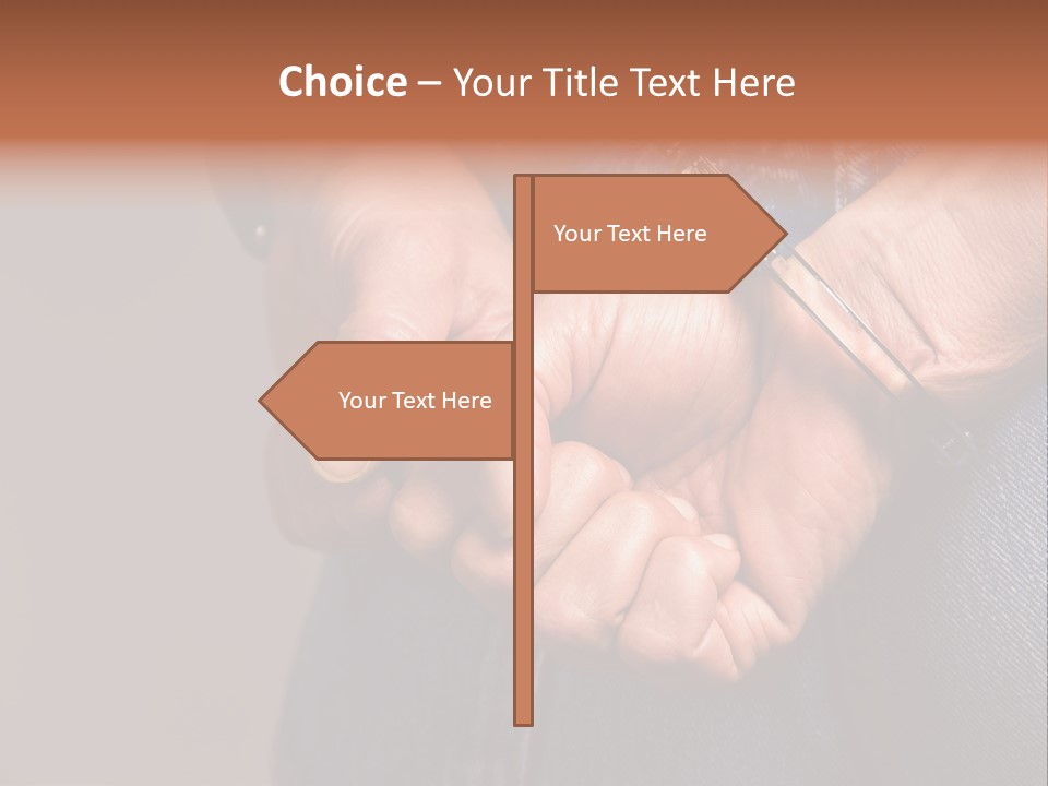 Handcuffs - Symbol For Crime PowerPoint Template