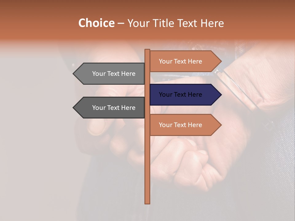 Handcuffs - Symbol For Crime PowerPoint Template