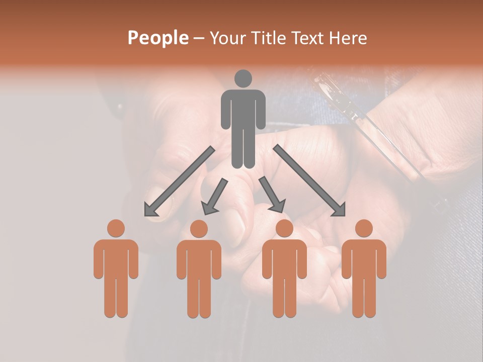 Handcuffs - Symbol For Crime PowerPoint Template