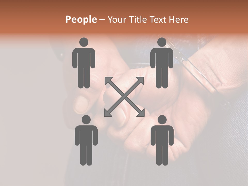 Handcuffs - Symbol For Crime PowerPoint Template