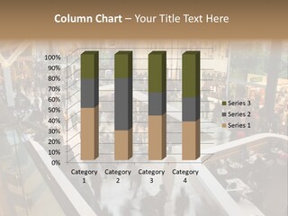 Crowd In The Mall PowerPoint Template