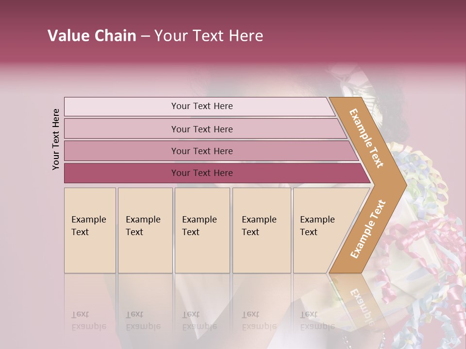 Portrait Of A Young Black Girl Sitting In A Chair Holding A Present PowerPoint Template