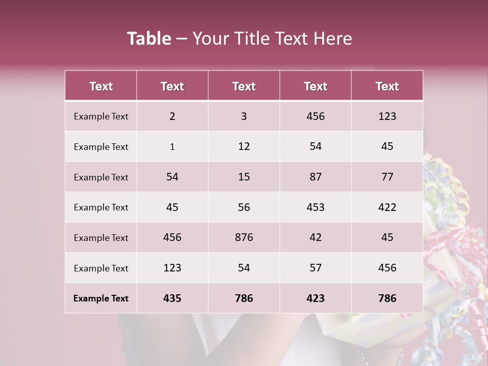 Portrait Of A Young Black Girl Sitting In A Chair Holding A Present PowerPoint Template