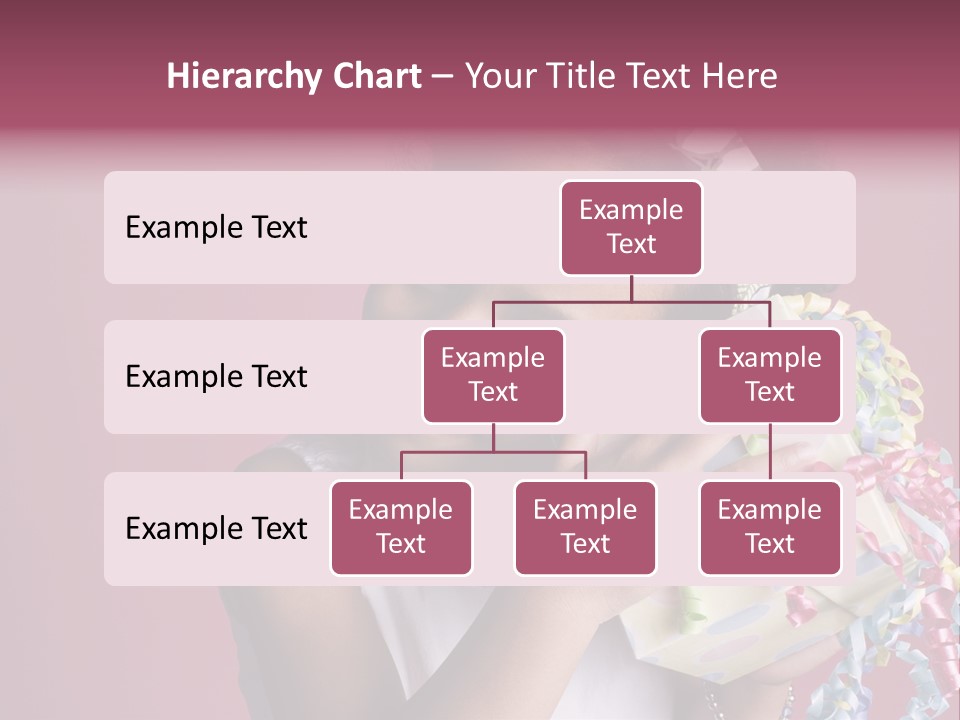 Portrait Of A Young Black Girl Sitting In A Chair Holding A Present PowerPoint Template