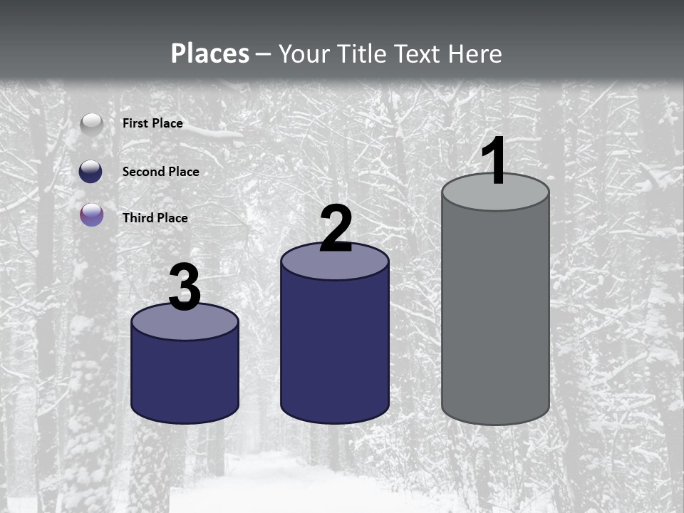 Snow Covered Footbridge On A Foggy Winter Day PowerPoint Template