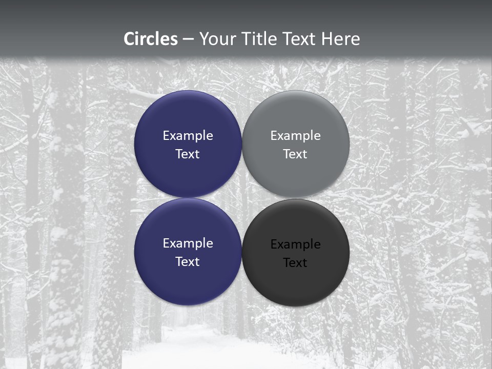 Snow Covered Footbridge On A Foggy Winter Day PowerPoint Template