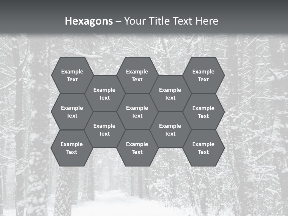 Snow Covered Footbridge On A Foggy Winter Day PowerPoint Template