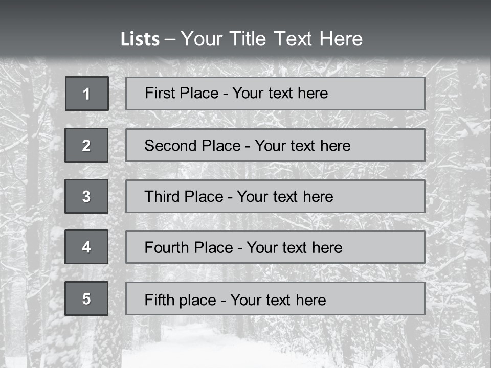 Snow Covered Footbridge On A Foggy Winter Day PowerPoint Template