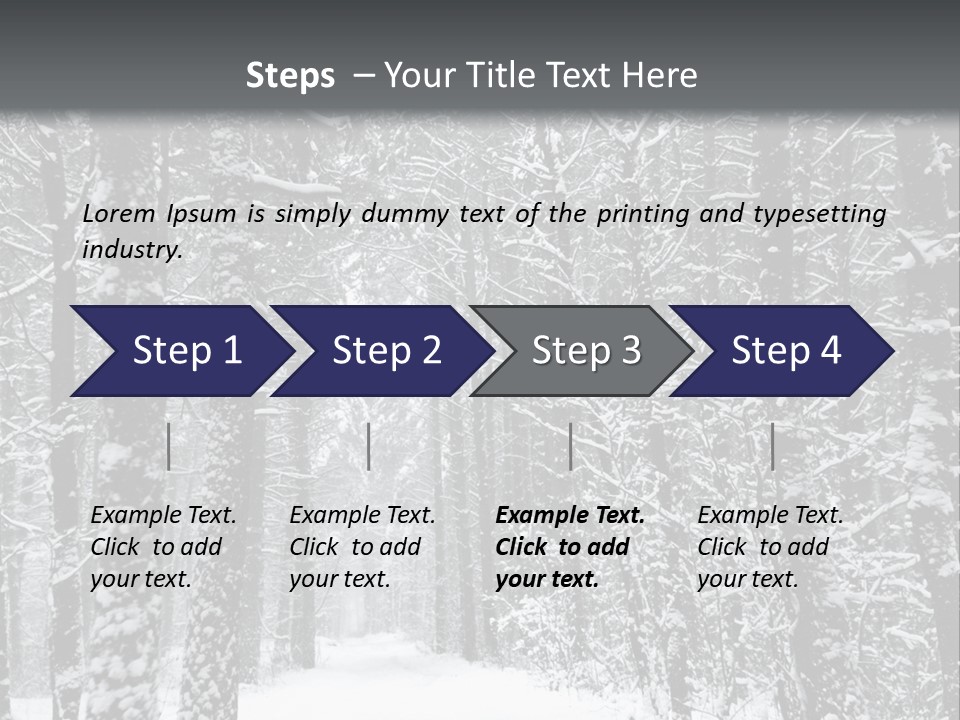 Snow Covered Footbridge On A Foggy Winter Day PowerPoint Template