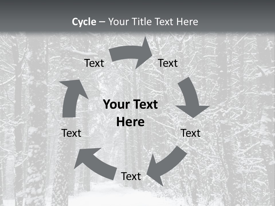 Snow Covered Footbridge On A Foggy Winter Day PowerPoint Template