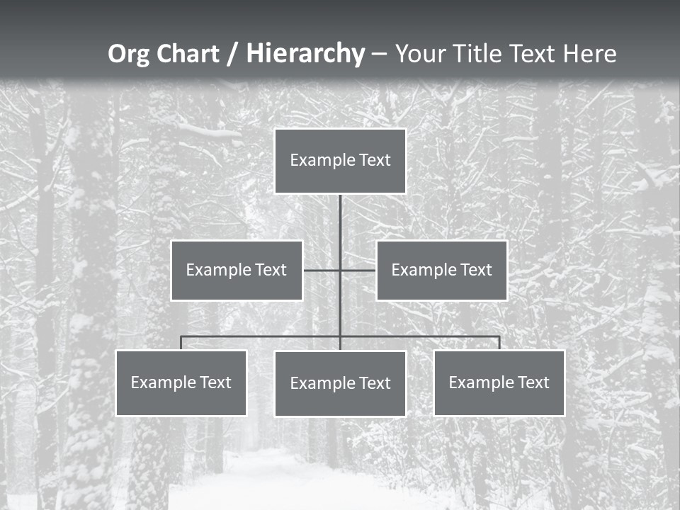 Snow Covered Footbridge On A Foggy Winter Day PowerPoint Template