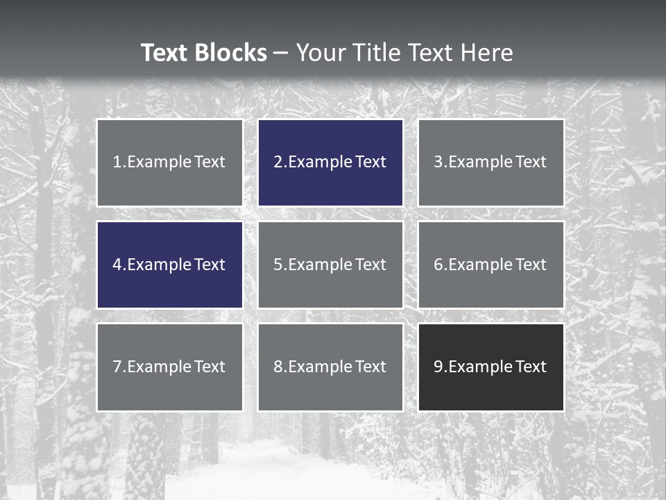 Snow Covered Footbridge On A Foggy Winter Day PowerPoint Template