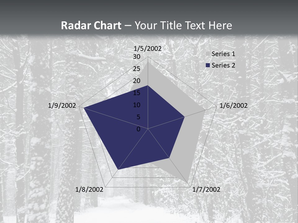Snow Covered Footbridge On A Foggy Winter Day PowerPoint Template