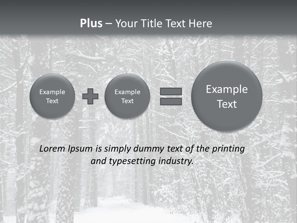 Snow Covered Footbridge On A Foggy Winter Day PowerPoint Template
