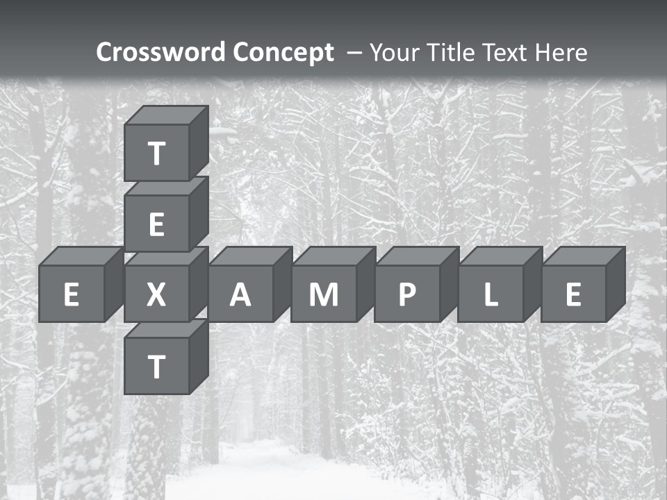 Snow Covered Footbridge On A Foggy Winter Day PowerPoint Template