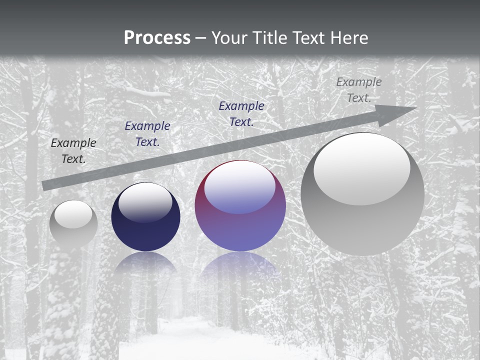 Snow Covered Footbridge On A Foggy Winter Day PowerPoint Template