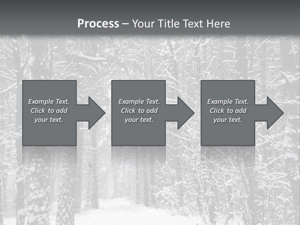 Snow Covered Footbridge On A Foggy Winter Day PowerPoint Template