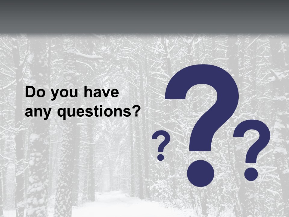 Snow Covered Footbridge On A Foggy Winter Day PowerPoint Template