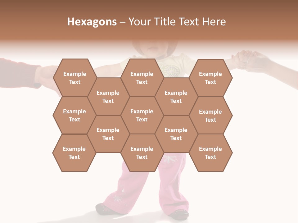 Child Holding Parents Hands, Isolated PowerPoint Template