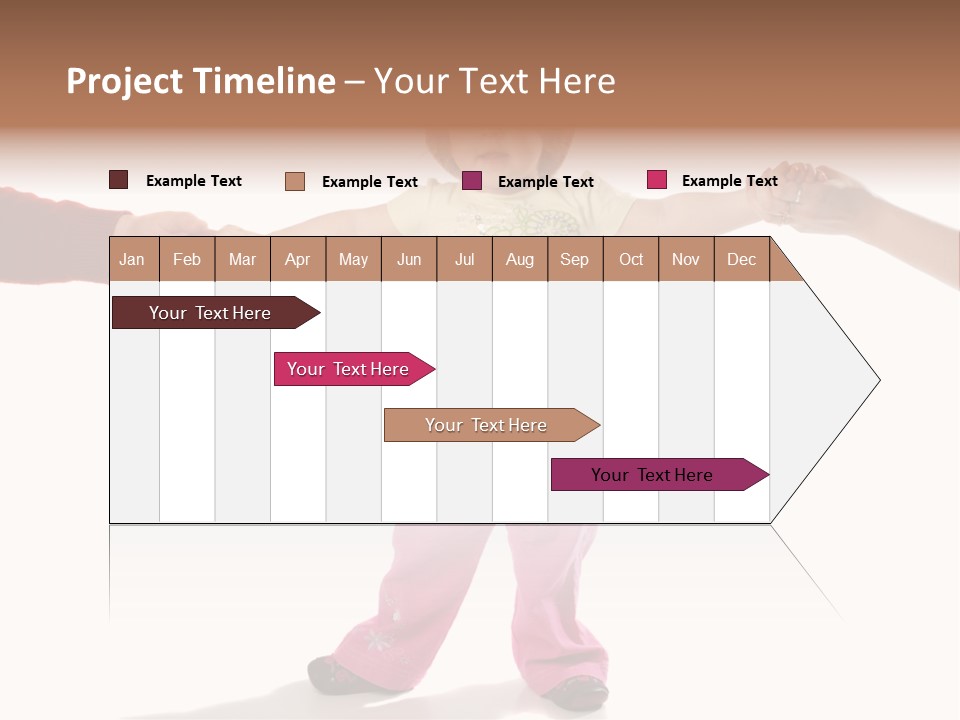 Child Holding Parents Hands, Isolated PowerPoint Template