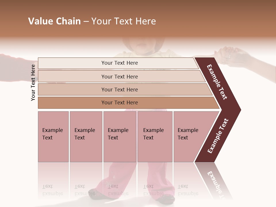 Child Holding Parents Hands, Isolated PowerPoint Template