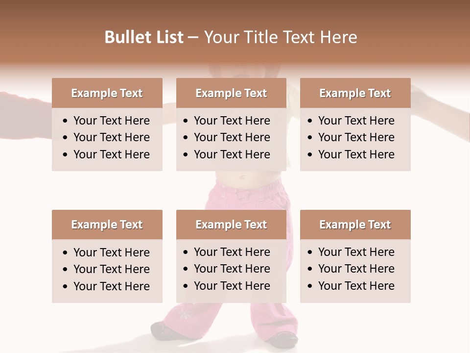 Child Holding Parents Hands, Isolated PowerPoint Template