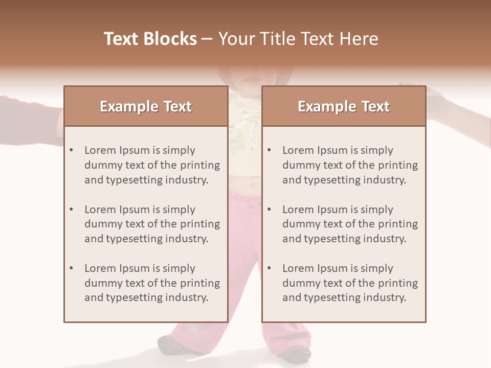 Child Holding Parents Hands, Isolated PowerPoint Template