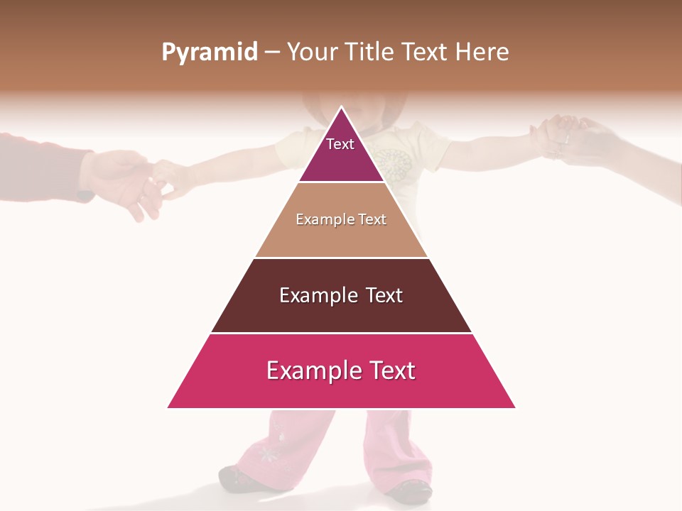 Child Holding Parents Hands, Isolated PowerPoint Template