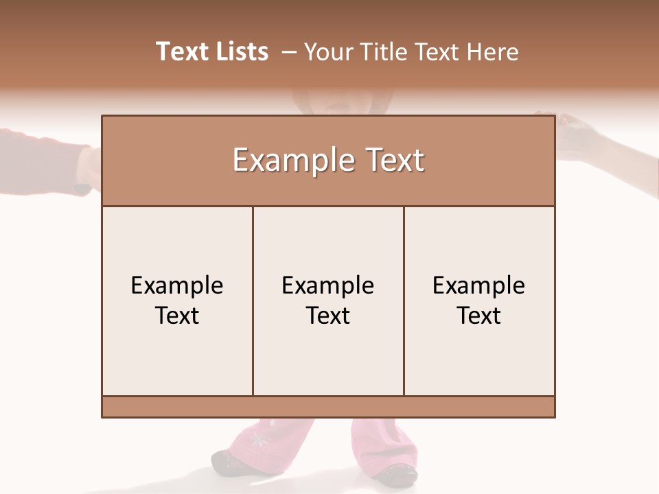 Child Holding Parents Hands, Isolated PowerPoint Template