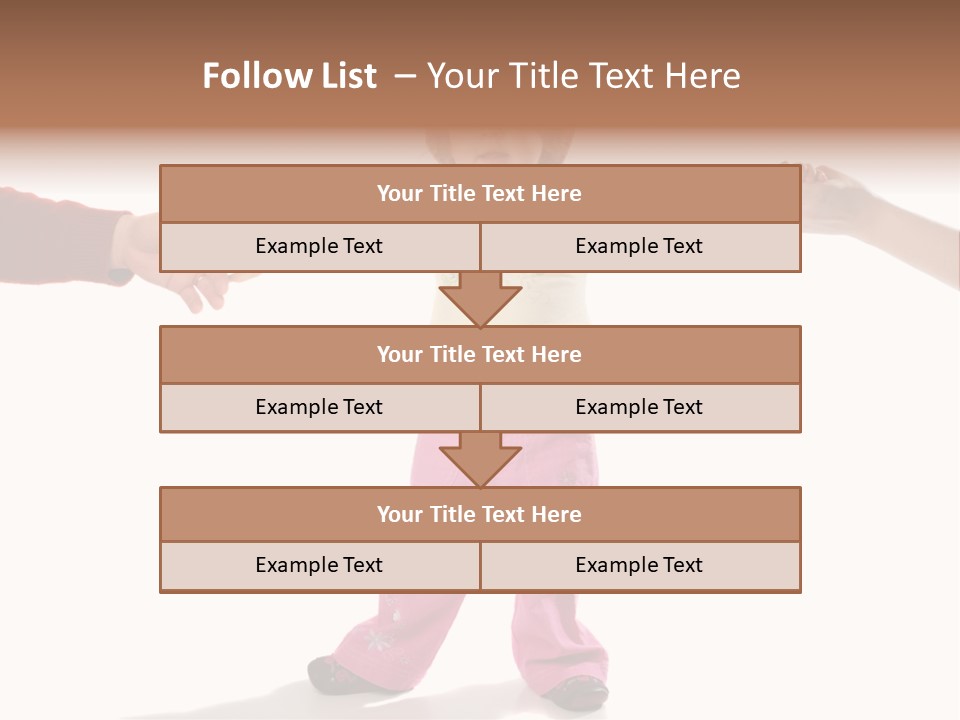 Child Holding Parents Hands, Isolated PowerPoint Template