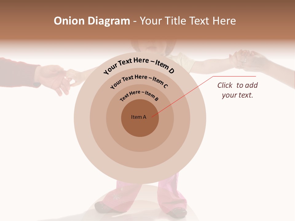 Child Holding Parents Hands, Isolated PowerPoint Template