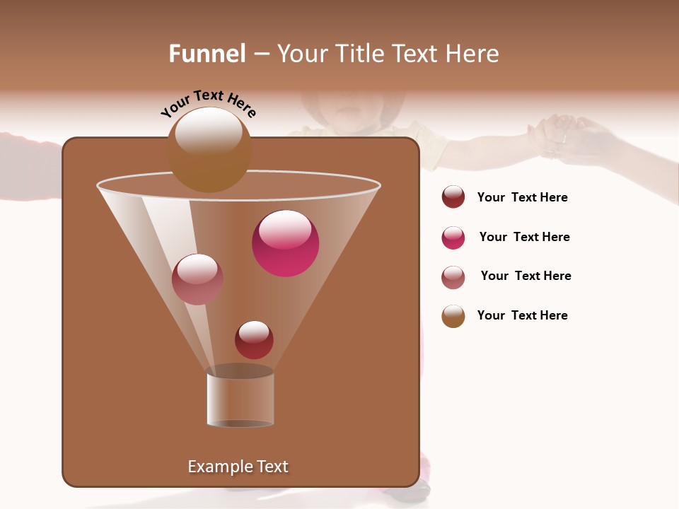 Child Holding Parents Hands, Isolated PowerPoint Template