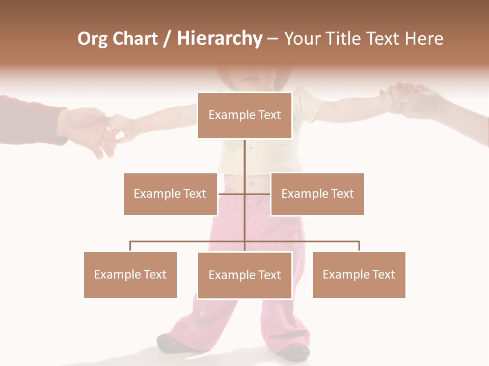 Child Holding Parents Hands, Isolated PowerPoint Template