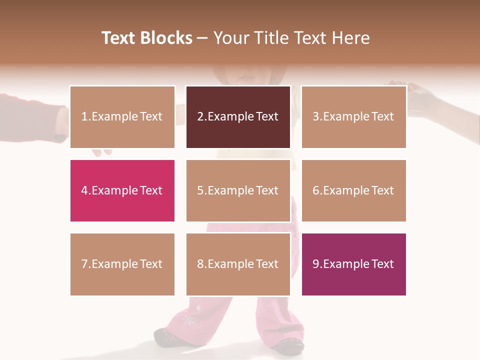 Child Holding Parents Hands, Isolated PowerPoint Template