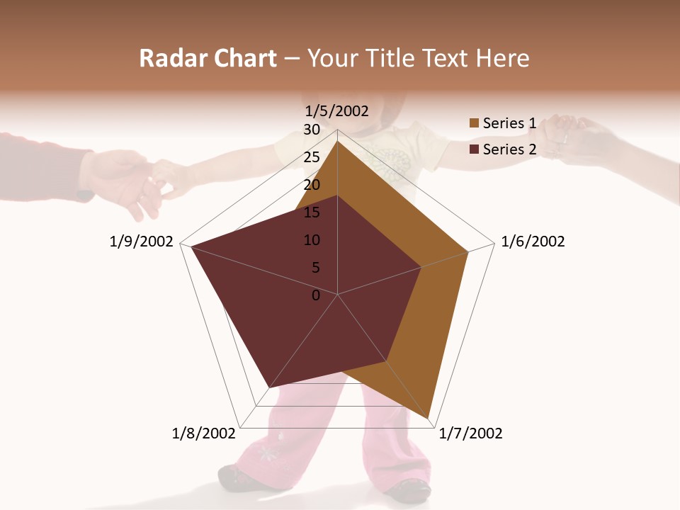 Child Holding Parents Hands, Isolated PowerPoint Template
